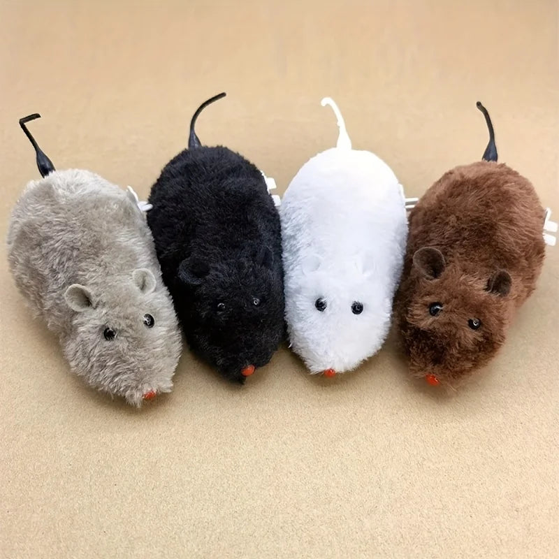 Mechanical Plush Mouse Toy