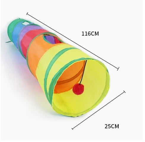 Foldable Cat Tunnel with Cube