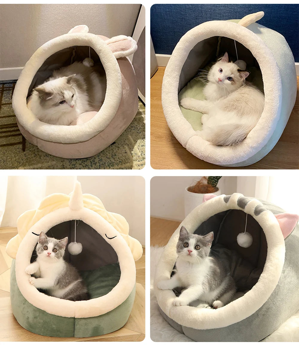 Comfy Pet Cave Bed (Foldable & Machine Washable) – Cats & Small Dogs