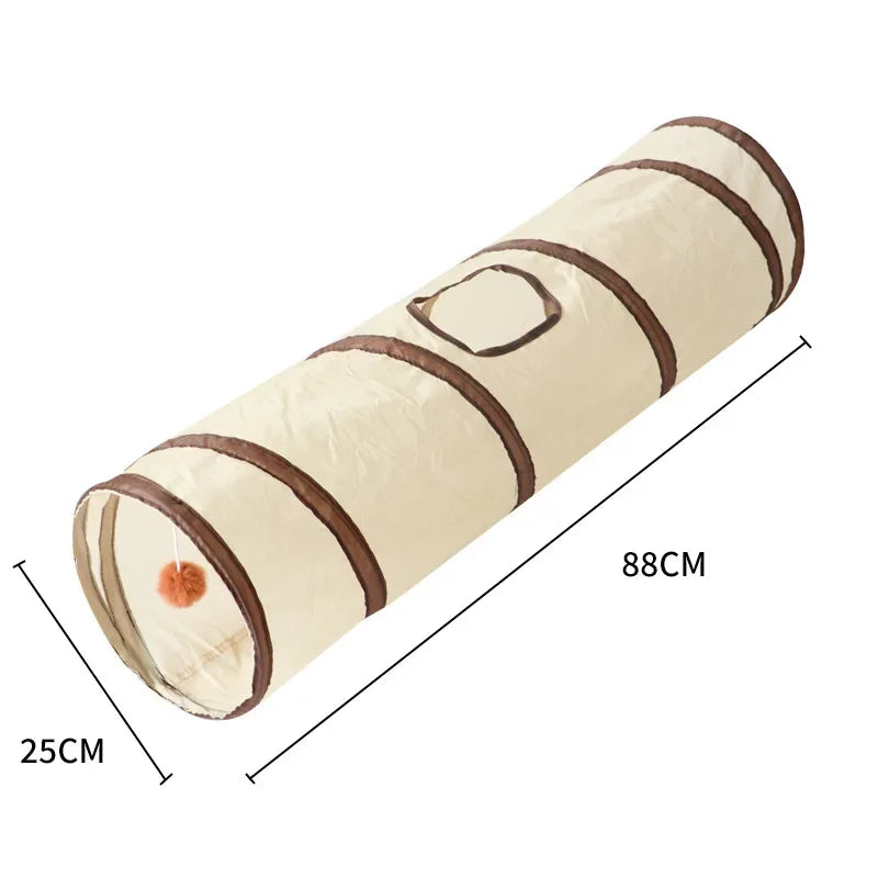 Foldable Cat Tunnel with Cube