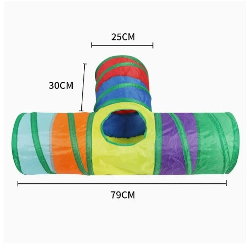 Foldable Cat Tunnel with Cube