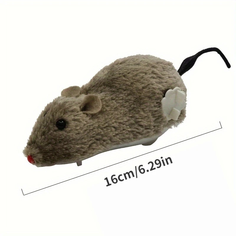 Mechanical Plush Mouse Toy