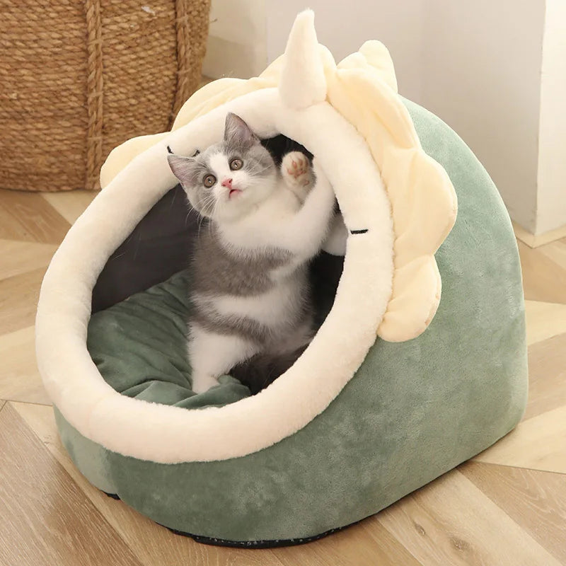 Comfy Pet Cave Bed (Foldable & Machine Washable) – Cats & Small Dogs