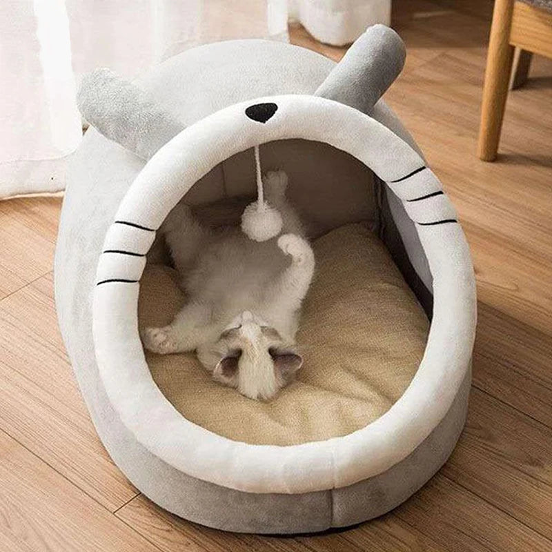 Comfy Pet Cave Bed (Foldable & Machine Washable) – Cats & Small Dogs