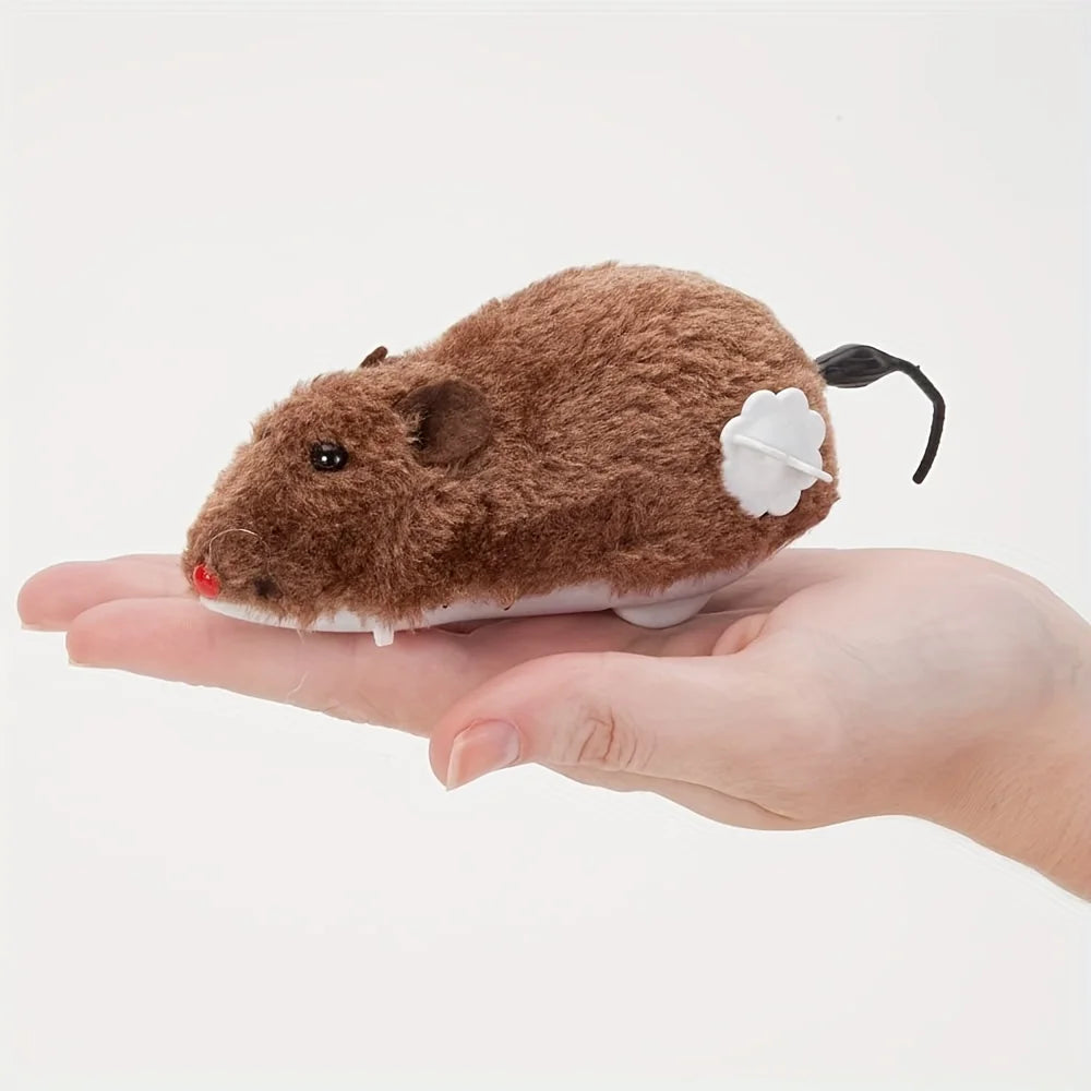Mechanical Plush Mouse Toy